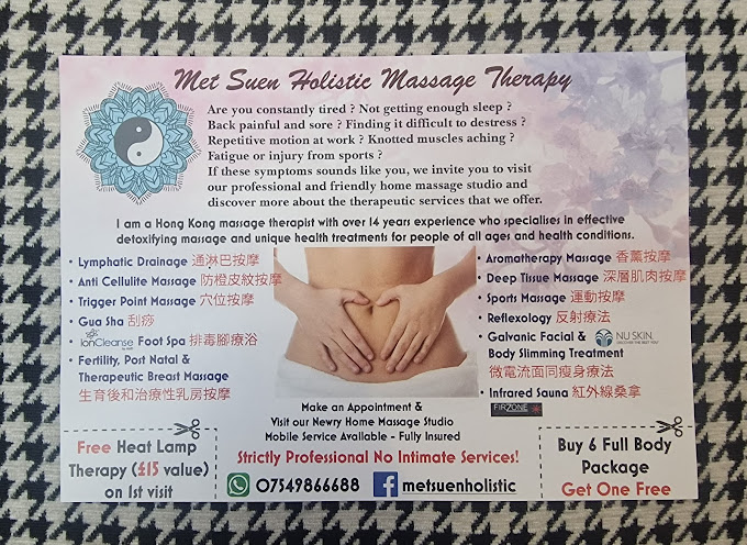 Massage Menu